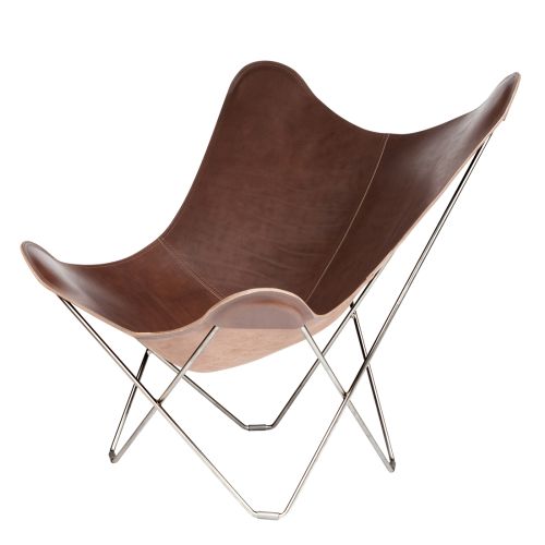 CUERODESIGN Sessel Pampa Mariposa Chocolate