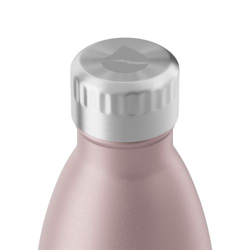 FLSK Trinkflasche Edelstahl rosegold Inhalt 1l Thermosflasche Trinköffnung 3,4cm in Geschenkbox