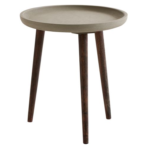 FUHRHOME Zagreb Concrete Wood Beistelltisch