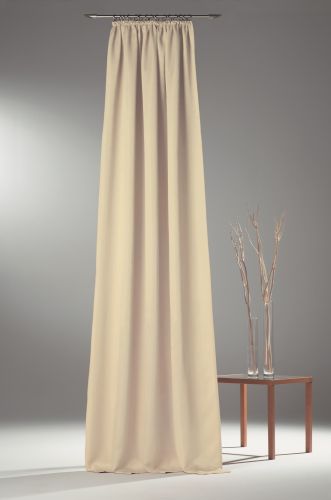 Fertigschal uni beige mit Universalband Breite 135 cm Höhe 245 cm