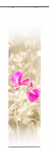Flächenvorhang Limbo 262  Blume Pink Digitaldruck incl. Zubehör 