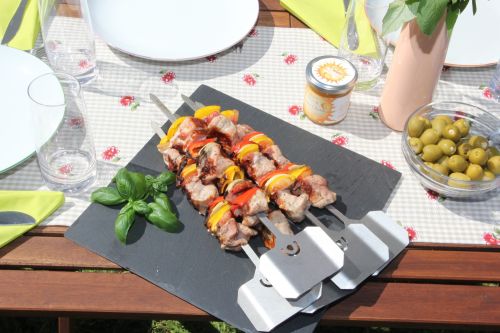 Grillspieße 5er Set aus Edelstahl 32,5x8,5cm 