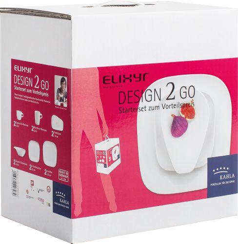 KAHLA Elixyr weiß Design 2 Go Set 12tlg. Starter-Set für 2 Personen