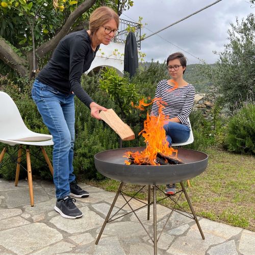 Keilbach Feuerstelle CHARLES rund Rostpatina aus wetterfestem Stahl