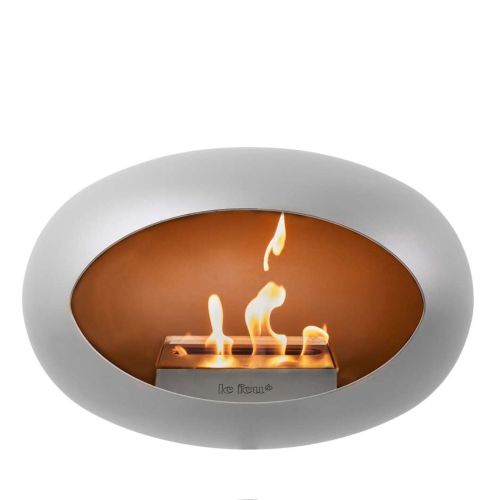 Le Feu Sky Bioethanol Kamin, hängend silber 175cm, Stange 140cm, rose gold