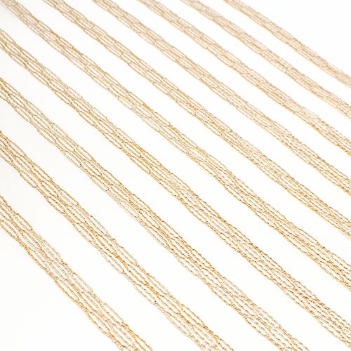 NEUTEX DELIA Vorhang wollweiß gold Schal mit Schlaufenband halbtransparent