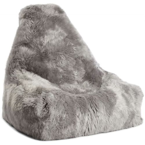 Natures Collection Sitzsack Chair Echtfell Light Grey