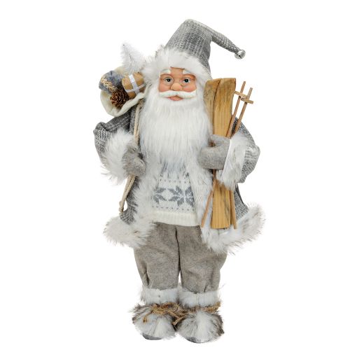 Nikolaus aus Textil und Kunststoff grau 46cm