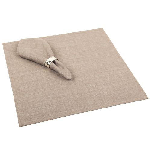 ROMODO Stoffserviette Nestos 45x45cm uni hellbraun