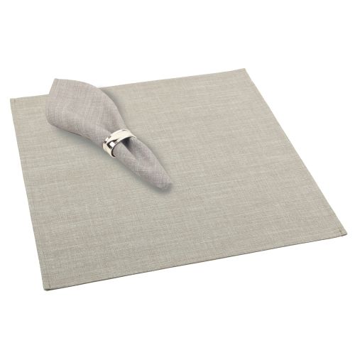 ROMODO Stoffserviette Nestos 45x45cm uni silbergrau