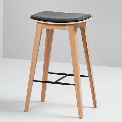 SACKit Nordic Barhocker Eiche dunes anthrazit stitch Höhe 73cm