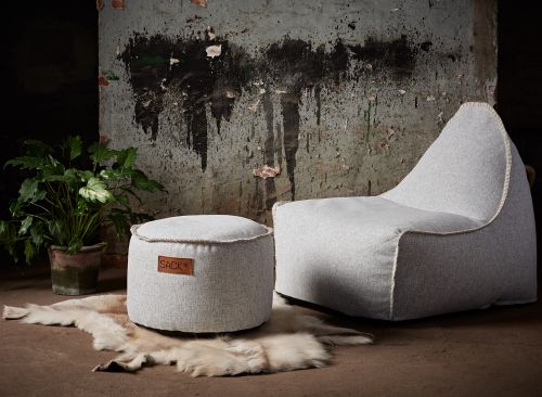 SACKit Sitzhocker rund RETROit Cobana DRUM White In- und Outdoor 