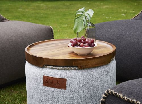 SACKit Sitzhocker rund RETROit Cobana DRUM White In- und Outdoor 