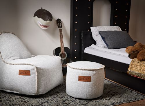 SACKit Sitzhocker rund RETROit Cobana Junior DRUM White In- und Outdoor 
