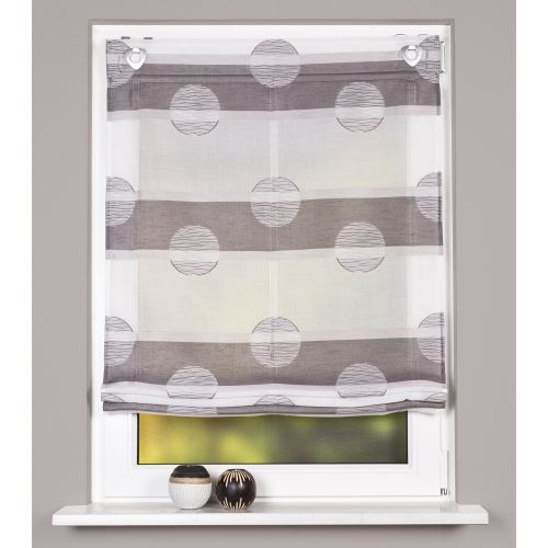 Schmidtgard Ösenrollo Kreise anthrazit Breite 80cm
