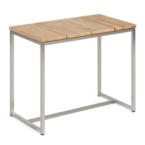 SonnenPartner Anstelltisch Skyline Edelstahl Teak