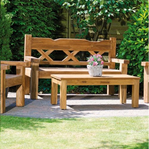 SonnenPartner Bank JUMBO aus Teakholz 