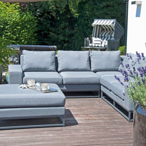 SonnenPartner Eckmodul links 2-Sitzer Unique flanelle incl. Kissen 