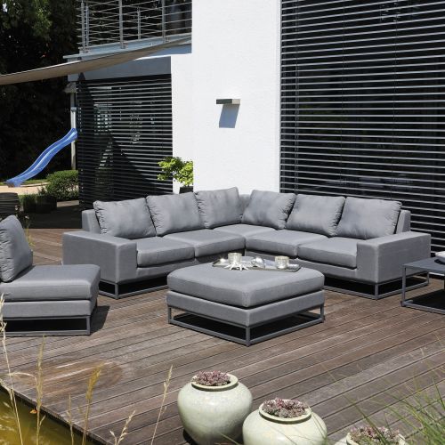 SonnenPartner Eckmodul rechts 2-Sitzer Unique flanelle incl. Kissen 