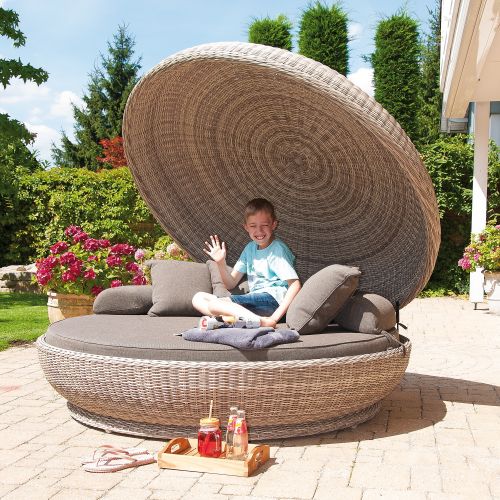 SonnenPartner Lounge Insel OYSTER 180cm Durchmesser inkl. Kissen