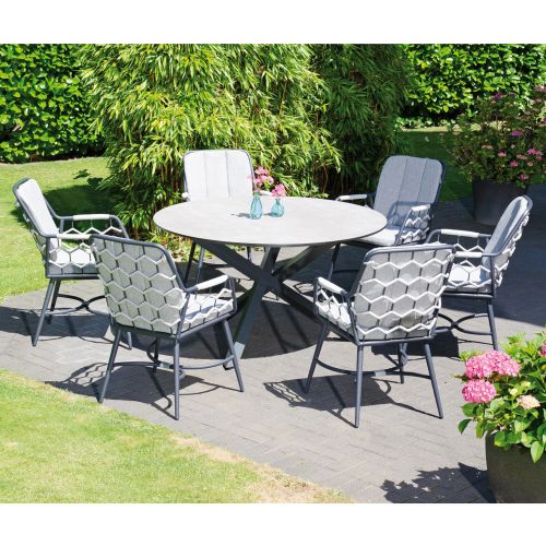 SonnenPartner Stapelsessel YALE 2er Set silbergrau – ROMODO ®