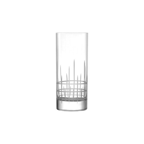 Stölzle Longdrinkglas NEW YORK MANHATTAN Kristallglas matter Dekorschliff 6er Set 405ml