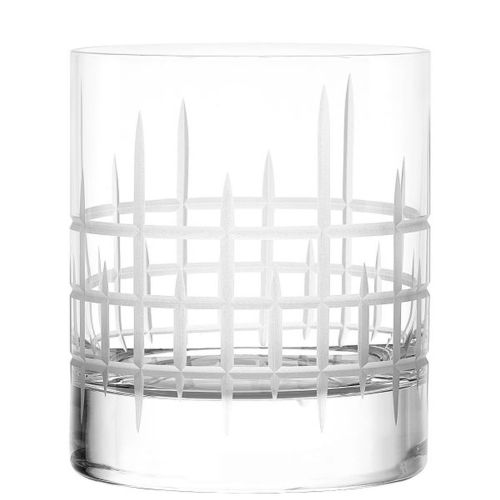 Stölzle Whiskyglas NEW YORK MANHATTAN Kristallglas matter Dekorschliff 6er Set 320ml