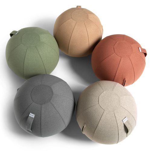 VLUV SOVA Stoff-Sitzball 60-65cm Toffee ergonomisches Sitzmöbel