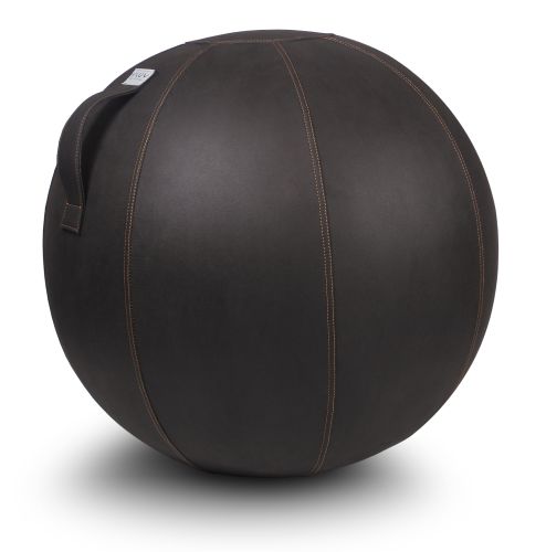 VLUV VEEL Lederimitat-Sitzball 60-65cm Mokka