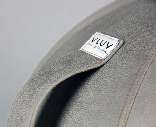 VLUV VEEL Lederimitat-Sitzball 70-75cm Schlamm ergonomisches Sitzmöbel - Elegant wie Leder samtig wie Stoff