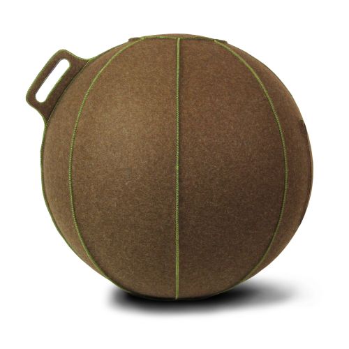 VLUV VELT hochwertiger Filz-Sitzball 60-65cm braun/grün