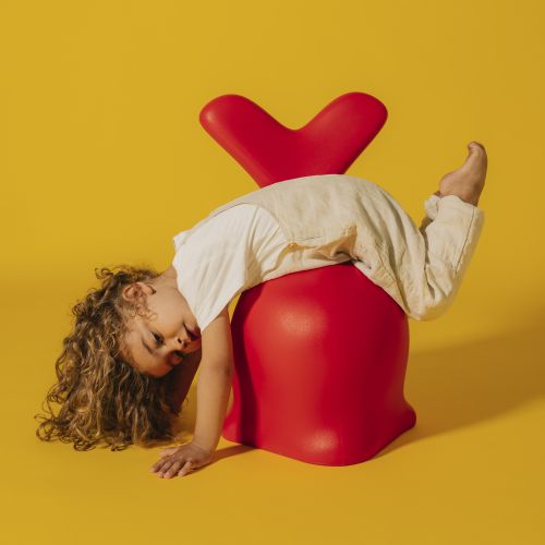 Werkwaardig Hocker Whale Chair rot moderner Kinderstuhl ab 4 Jahren