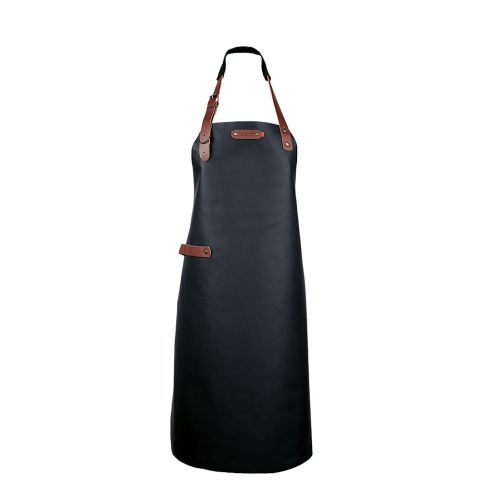 Xapron Lederschürze BOVINE mit Nackenriemen black