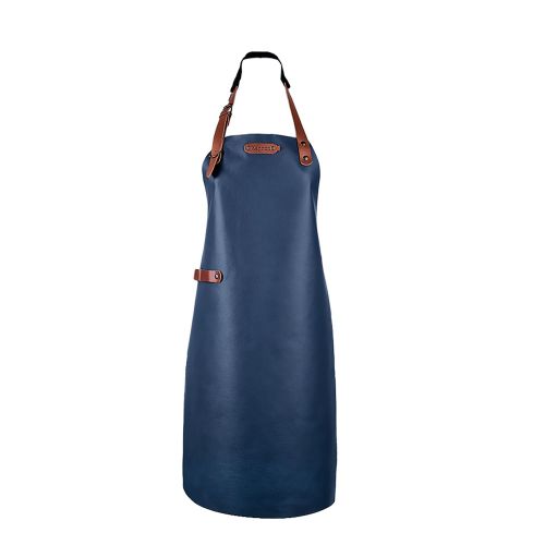 Xapron Lederschürze BOVINE mit Nackenriemen navy