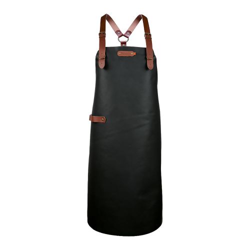 Xapron Lederschürze BOVINE mit Schulterband black