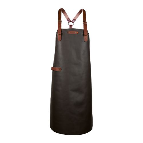 Xapron Lederschürze BOVINE mit Schulterband brown