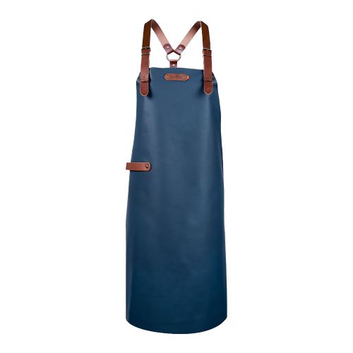 Xapron Lederschürze BOVINE mit Schulterband navy