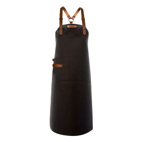 Xapron Lederschürze Kansas mit Schulterband black