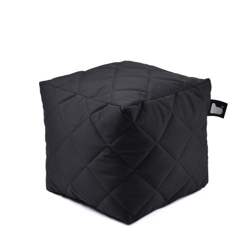 b-box extreme lounging Sitzwürfel Black - Quilted In & Outdoor