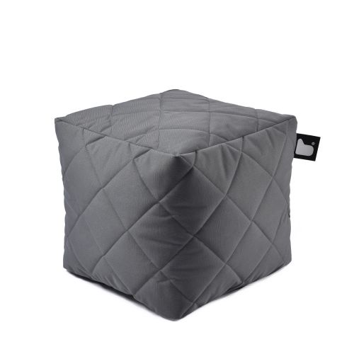 b-box extreme lounging Sitzwürfel Grey - Quilted In & Outdoor
