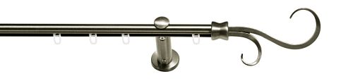 erfal Komplettgarnitur Carrera Ø19mm Decoro Innenlauf 1-läufig 120cm platin
