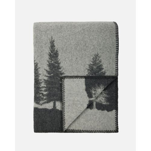 eskimo Decke Bosco anthrazit Schweizer Wolldecke vom Merinoschaf