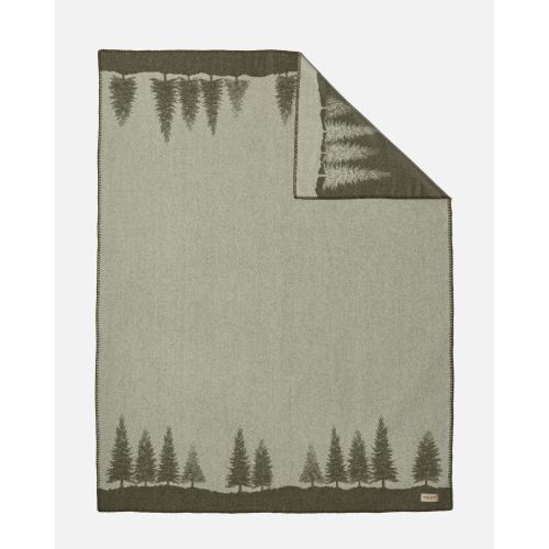 eskimo Decke Bosco olive Schweizer Wolldecke vom Merinoschaf