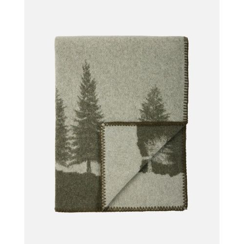 eskimo Decke Bosco olive Schweizer Wolldecke vom Merinoschaf
