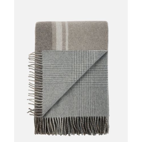eskimo Decke Lord grau Merino-Wolldecke im Prince-de-Galles-Muster