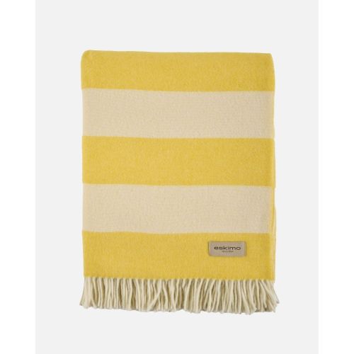 eskimo Decke Stripes Streifen gelb ecru