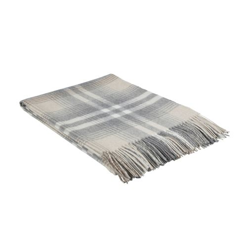 eskimo Wohndecke Zürich karo silber beige