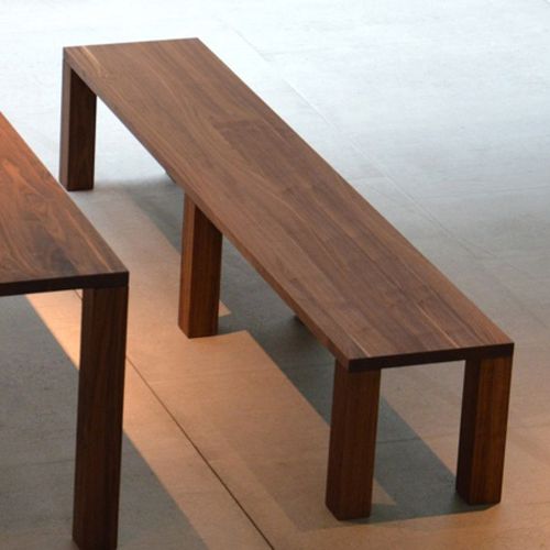 jankurtz Bank LEOS nussbaum 45x200cm Platte Nussbaumfurnier 3,6cm 6 Beine