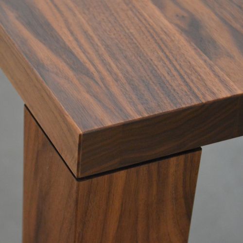 jankurtz Bank LEOS nussbaum 45x200cm Platte Nussbaumfurnier 3,6cm 6 Beine