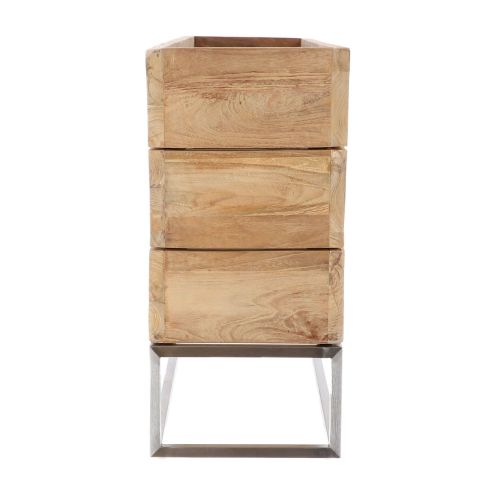 jankurtz MINI GARDEN Pflanzenbehälter 53x100 cm Teakholz und Gestell aus Edelstahl